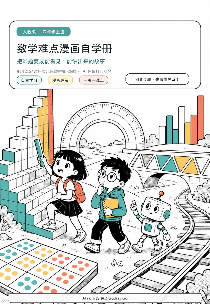 四年级数学难点漫画自学册封面